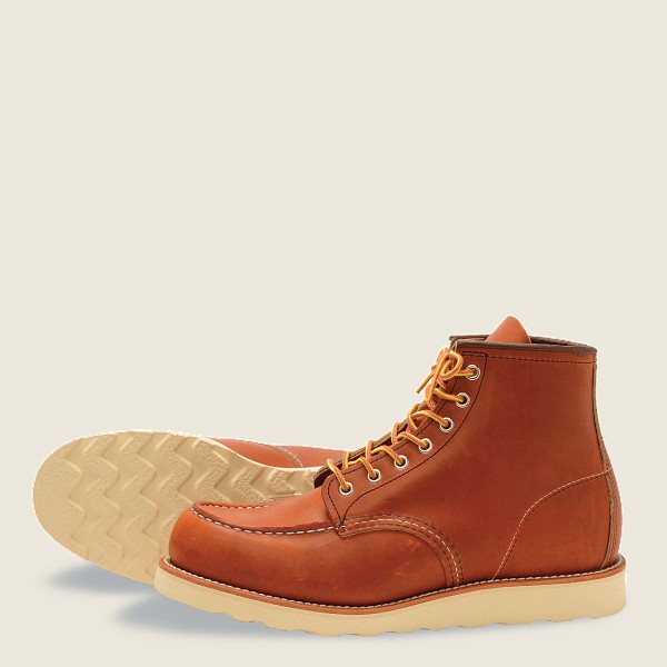 Red Wing Heritage Bot Erkek - Classic Moc – 6-Inch Legacy Deri - Kahverengi - 90QFPOHDA